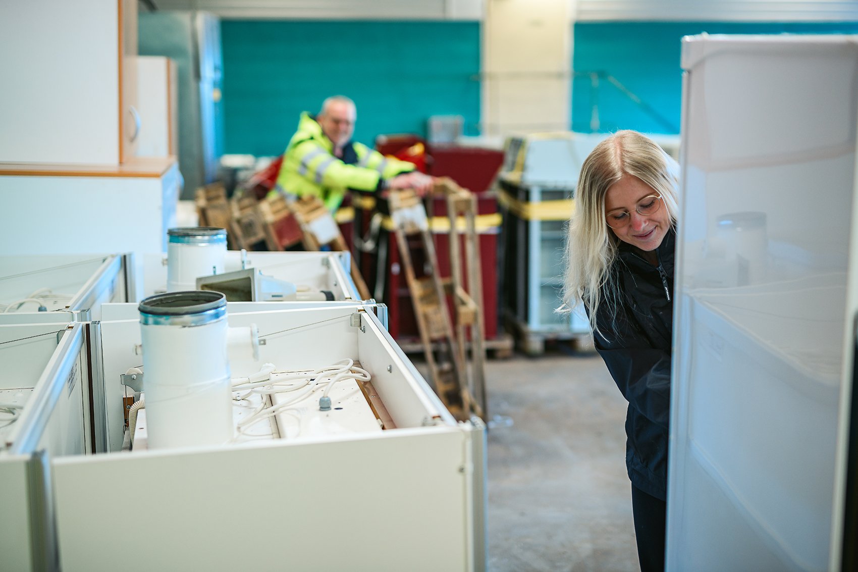 Reuse of building materials in Lejonfastigheter,photo by Crelle Ekstrand